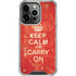 Keep Calm and Carry On Distressed iPhone 16 Pro Clear Case